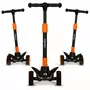 Trotineta, Lionelo, Timy, Copii, Ultrapliabila, Pana la 50 Kg, Cu design ergonomic, Cu lumini LED, 26 5 x 60 x 64-76 cm, 3 ani+, Portocaliu/Negru - 17