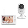 Video monitor, Lionelo, Babyline 6.2, Conexiune Wi-Fi, Pana la 8h de functionare, Comunicare bidirectionala, Senzor de temperatura, Alb - 1