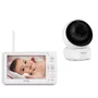 Videofon, Lionelo, Babyline 8.3, Cu termometru, Cu melodii, Comunicare in 2 sensuri, Rotire 360 grade, Alb - 1