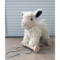 Little Bird Told Me - Lambert Sheep Pull Along Toy cu roti detasabile, pentru copii