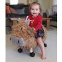 Little Bird Told Me - Vacuta Hubert Highland, Ride On Animal Toy, pentru copii de peste 1 an, Cadru robust din lemn, Scaun captusit - 1