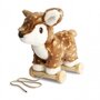 Little Bird Told Me - Willow Deer Pull Along Toy cu roti detasabile, pentru copii - 1