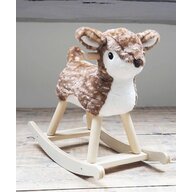 Little Bird Told Me - Willow Rocking Deer, pentru copii de peste 9 luni, balansoare din lemn, tesaturi senzoriale pentru fetite si baieti