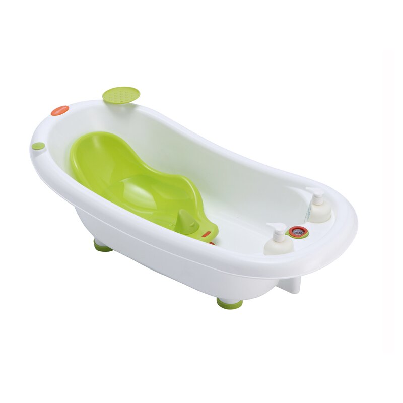 Little mom - set cadita 3 in 1 green + suport metalic