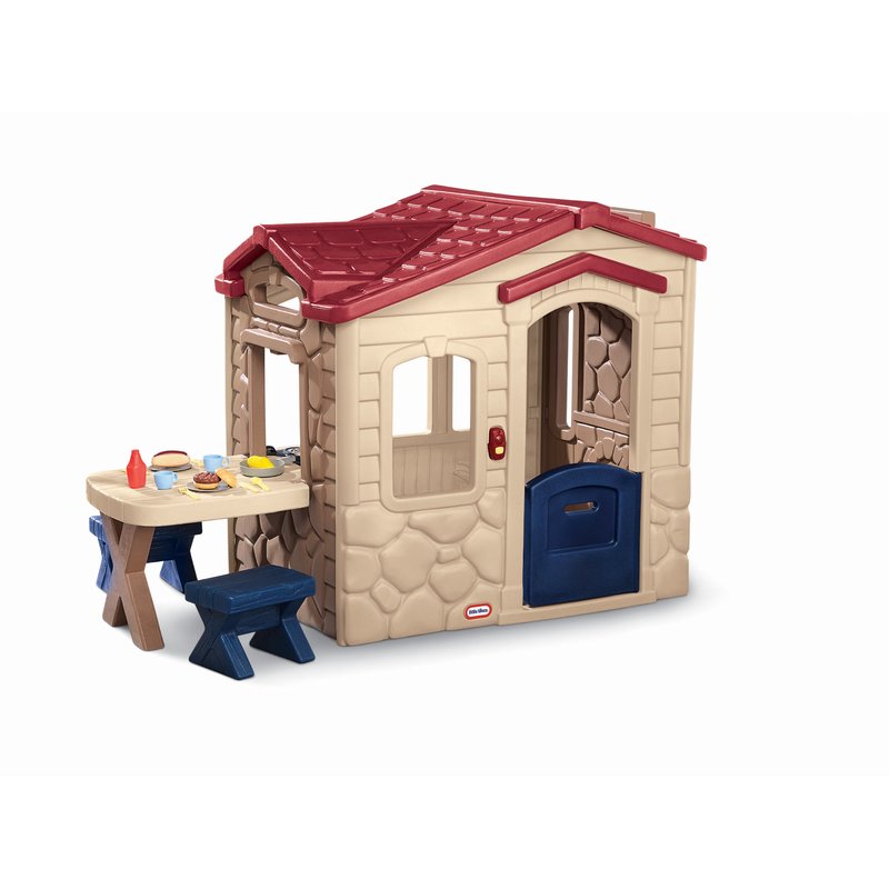 Little tikes - casuta picnic cu terasa - maro