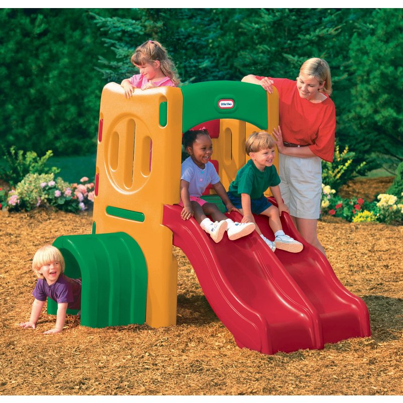 Little tikes - tunel cu doua tobogane