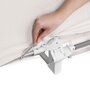 Bariera de protectie pentru pat, Lionelo, Lora XL, Pliabila, Sistem de blocare StandSafe, Geanta de transport inclusa, 150x46 cm, Conform cu BS 7972:2001+A1:2009, Bej - 10