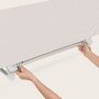 Bariera de protectie pentru pat, Lionelo, Lora XL, Pliabila, Sistem de blocare StandSafe, Geanta de transport inclusa, 150x46 cm, Conform cu BS 7972:2001+A1:2009, Bej - 16
