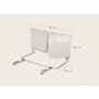 Bariera de protectie pentru pat, Lionelo, Lora XL, Pliabila, Sistem de blocare StandSafe, Geanta de transport inclusa, 150x46 cm, Conform cu BS 7972:2001+A1:2009, Bej - 22