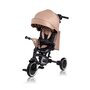 Tricicleta copii, Lionelo, Tris Plus, Ultrapliabila, Multifunctionala, Pana la 25 kg, Inclinare spatar in fata si in spate, Suport picioare, Control al directiei, Scaun reversibil, Rotire 360 grade, Conform cu EN71, 9 luni-5 ani, Bej - 3