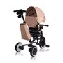 Tricicleta copii, Lionelo, Tris Plus, Ultrapliabila, Multifunctionala, Pana la 25 kg, Inclinare spatar in fata si in spate, Suport picioare, Control al directiei, Scaun reversibil, Rotire 360 grade, Conform cu EN71, 9 luni-5 ani, Bej - 11