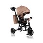 Tricicleta copii, Lionelo, Tris Plus, Ultrapliabila, Multifunctionala, Pana la 25 kg, Inclinare spatar in fata si in spate, Suport picioare, Control al directiei, Scaun reversibil, Rotire 360 grade, Conform cu EN71, 9 luni-5 ani, Bej - 12