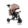 Tricicleta copii, Lionelo, Tris Plus, Ultrapliabila, Multifunctionala, Pana la 25 kg, Inclinare spatar in fata si in spate, Suport picioare, Control al directiei, Scaun reversibil, Rotire 360 grade, Conform cu EN71, 9 luni-5 ani, Bej - 12