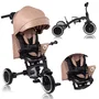 Tricicleta copii, Lionelo, Tris Plus, Ultrapliabila, Multifunctionala, Pana la 25 kg, Inclinare spatar in fata si in spate, Suport picioare, Control al directiei, Scaun reversibil, Rotire 360 grade, Conform cu EN71, 9 luni-5 ani, Bej - 4