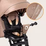 Tricicleta copii, Lionelo, Tris Plus, Ultrapliabila, Multifunctionala, Pana la 25 kg, Inclinare spatar in fata si in spate, Suport picioare, Control al directiei, Scaun reversibil, Rotire 360 grade, Conform cu EN71, 9 luni-5 ani, Bej - 41