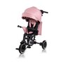 Tricicleta copii, Lionelo, Tris Plus, Ultrapliabila, Multifunctionala, Pana la 25 kg, Inclinare spatar in fata si in spate, Suport picioare, Control al directiei, Scaun reversibil, Rotire 360 grade, Conform cu EN71, 9 luni-5 ani, Roz - 3