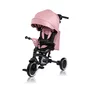 Tricicleta copii, Lionelo, Tris Plus, Ultrapliabila, Multifunctionala, Pana la 25 kg, Inclinare spatar in fata si in spate, Suport picioare, Control al directiei, Scaun reversibil, Rotire 360 grade, Conform cu EN71, 9 luni-5 ani, Roz - 3