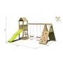 Fungoo - Loc de joaca din lemn  FLEPPI cu 2 leagane si catarator 04630PK - 3