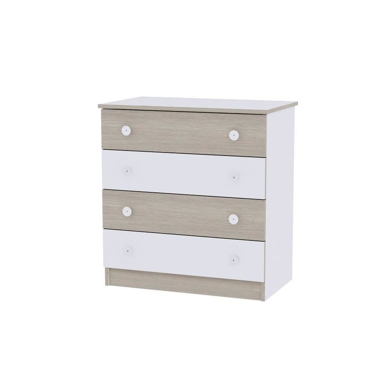 Lorelli - comoda lemn , 4 sertare , white amber