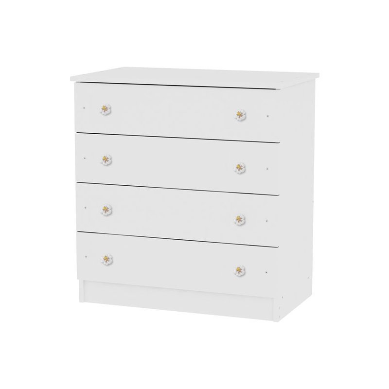 Lorelli - comoda lemn, 81 x 50 x 86 cm, 4 sertare, white