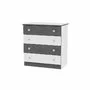 Lorelli - Comoda lemn, 81 x 50 x 86 cm, 4 sertare, White Graphite