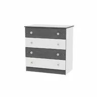 Lorelli - Comoda lemn, 81 x 50 x 86 cm, 4 sertare, White Graphite