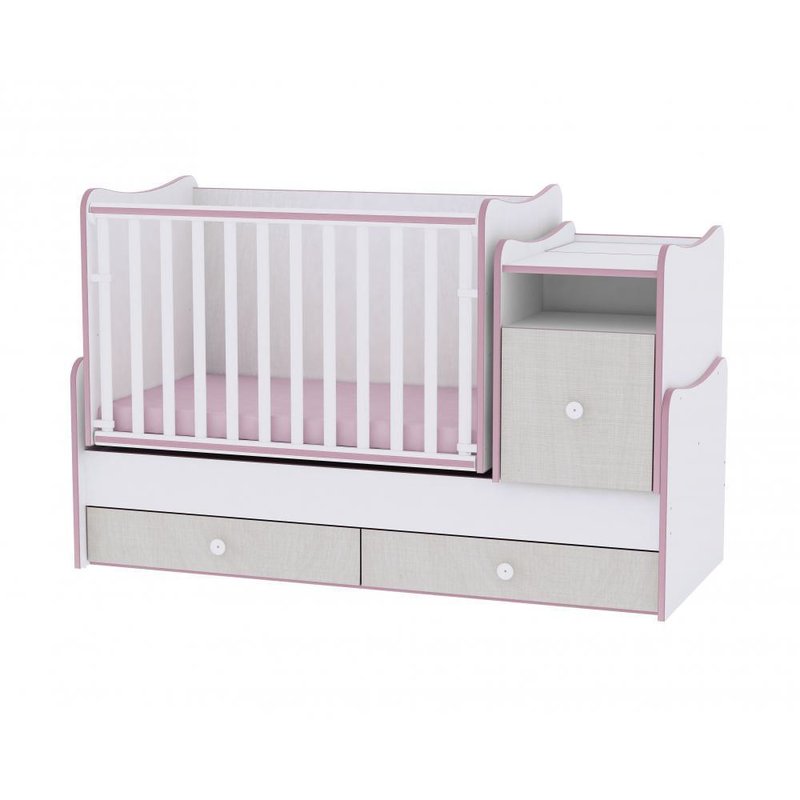 Lorelli - Mobilier transformabil Trend Plus , White Pink Crossline