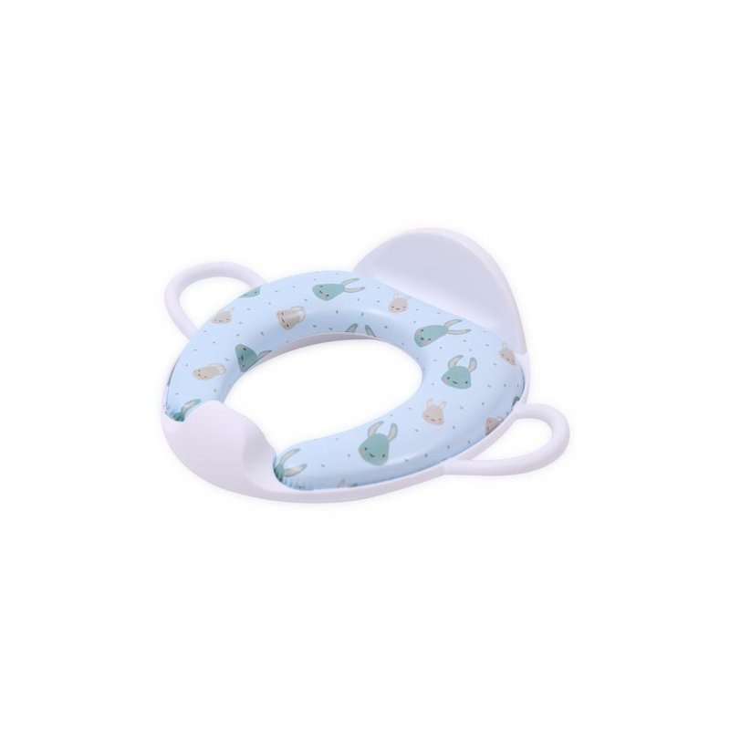 Lorelli - reductor moale pentru toaleta, cu manere, cu spatar, dots white