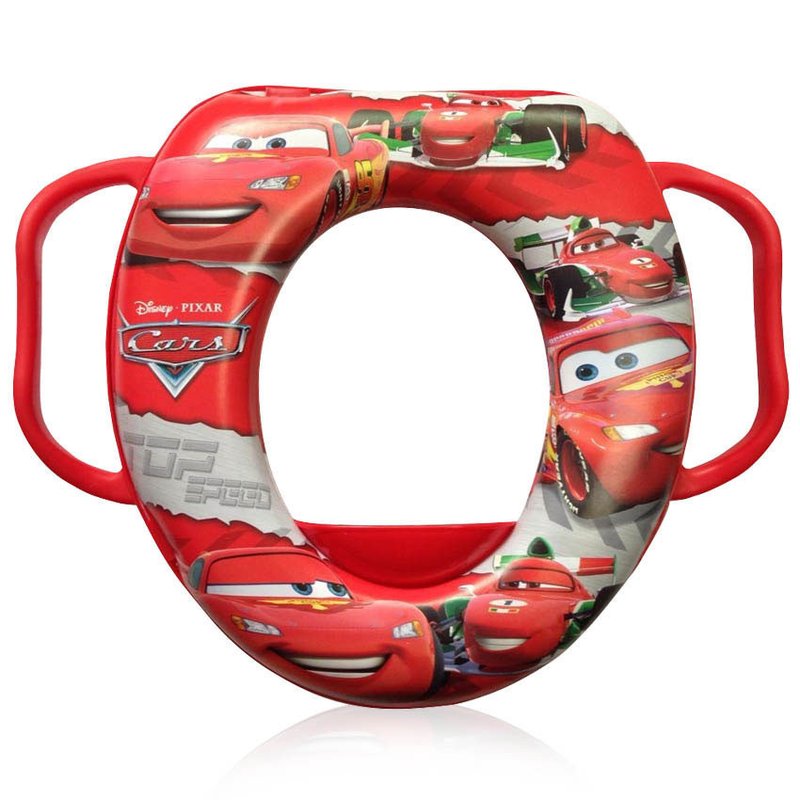 Lorelli - Reductor moale pentru toaleta, Disney, cu manere, Cars Red