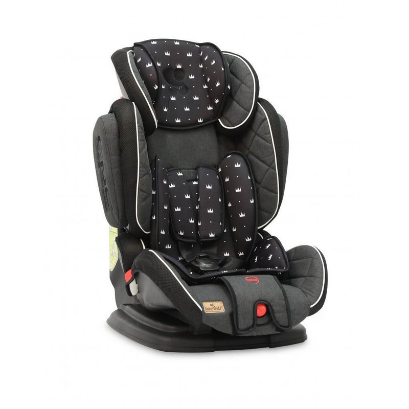 scaun auto bebe cu pozitie de somn Lorelli - Scaun auto Magic Crowns Spatar reglabil, Pozitie de somn, Protectie laterala, 9-36 Kg, Negru