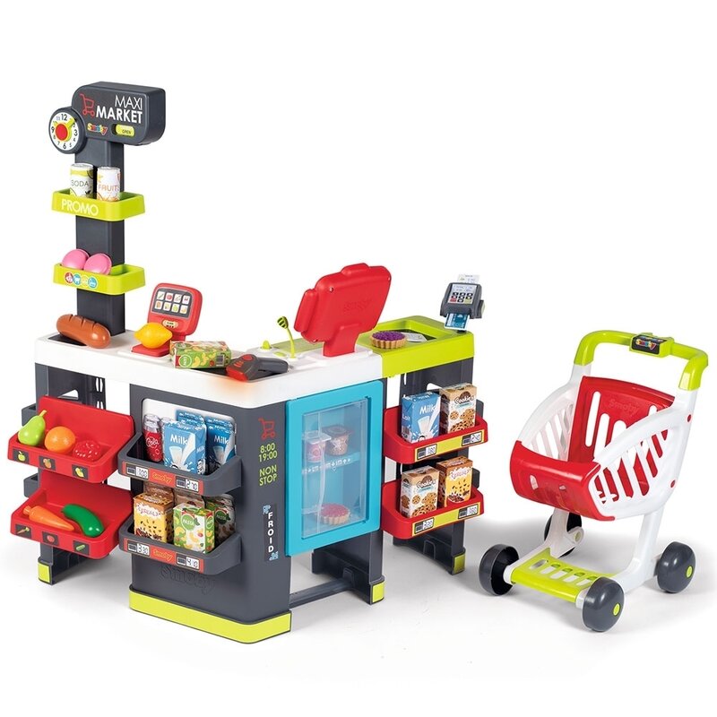 Smoby - Set de joaca Magazin Maxi Market, Cu accesorii, Pentru copii
