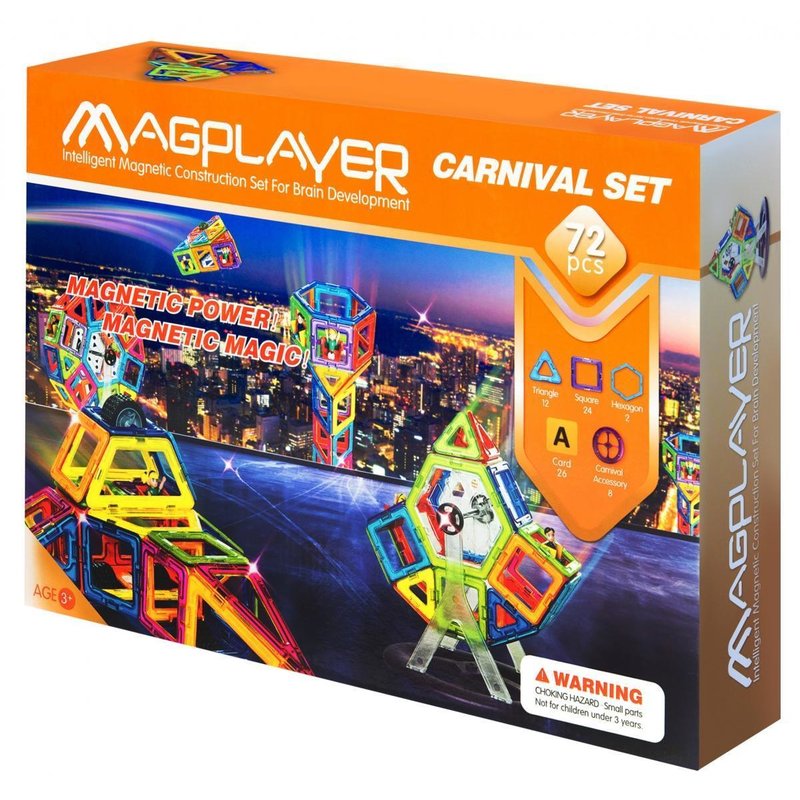 Magplayer set de constructie magnetic - 72 piese