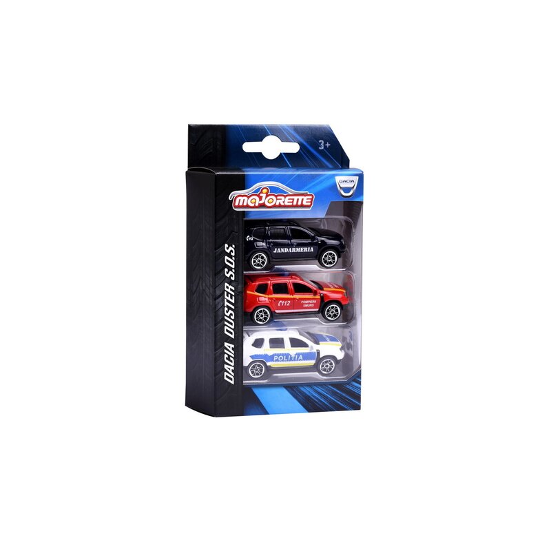 Simba - MAJORETTE SET 3 DACIA DUSTER METAL 7.5CM