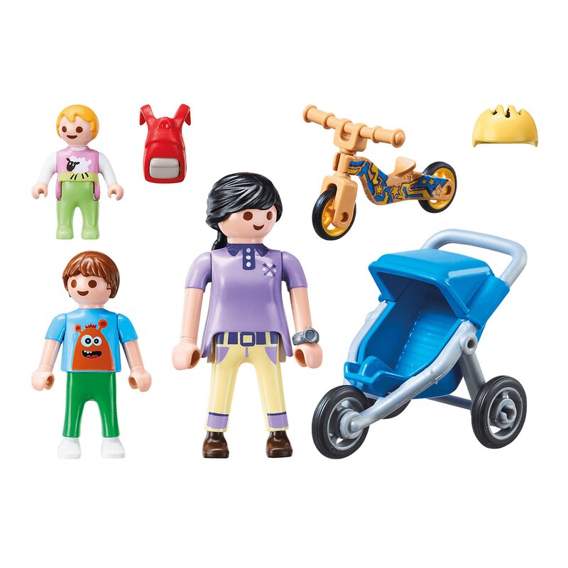Playmobil - set de constructie mama cu copii city life