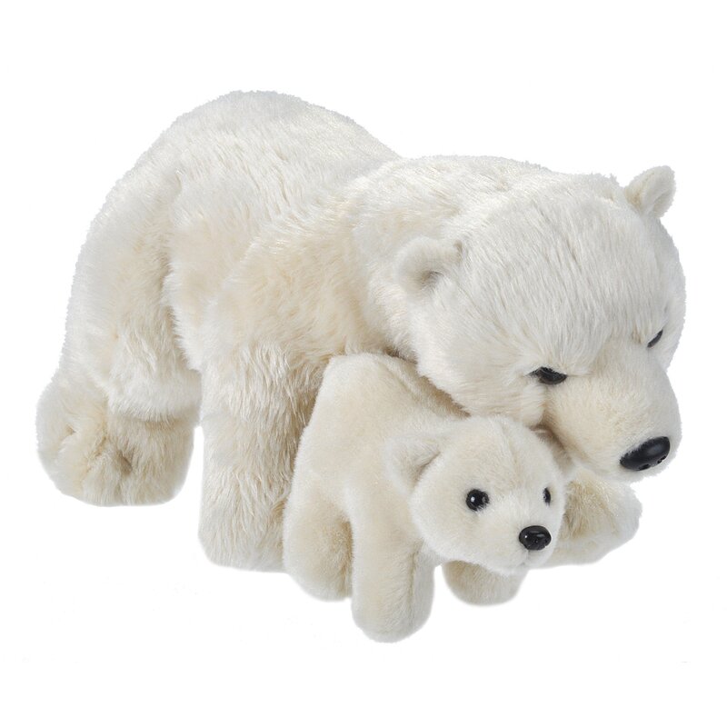 Wild republic - jucarie din plus urs polar , mama si puiul