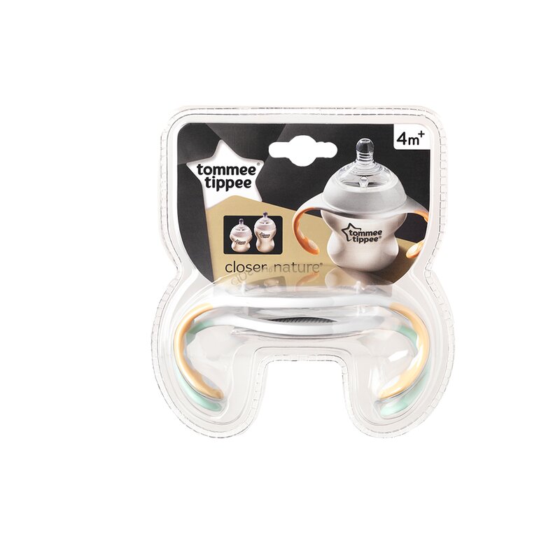 Tommee tippee - manere pentru biberoane, 2 buc, portocaliu