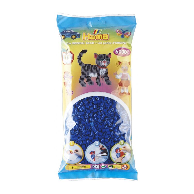 Hama - set margele de calcat midi, albastru