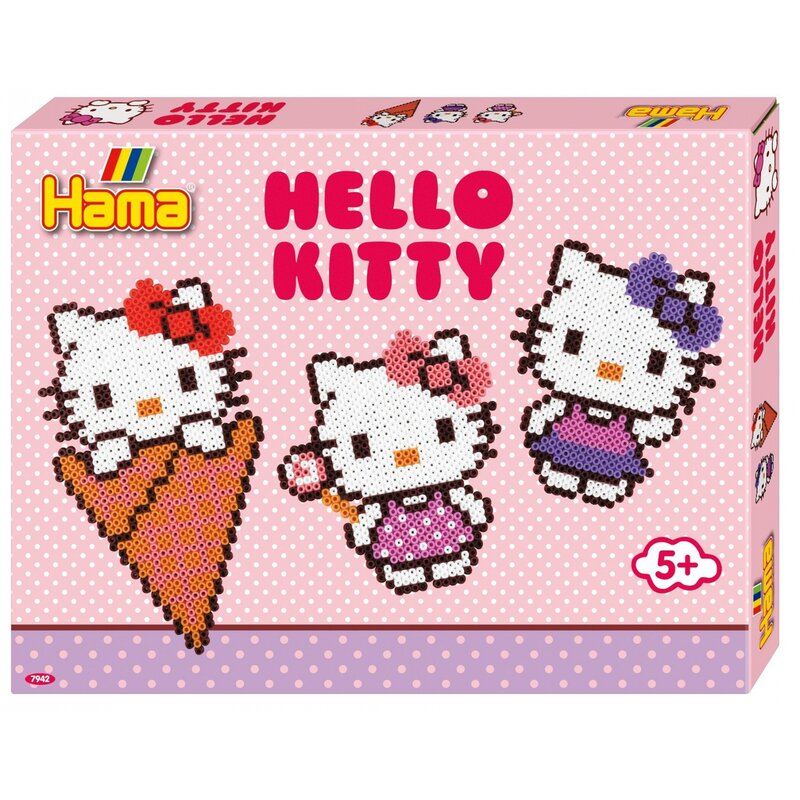 Hama - set margele de calcat hello kitty in cutie, 4000 buc midi