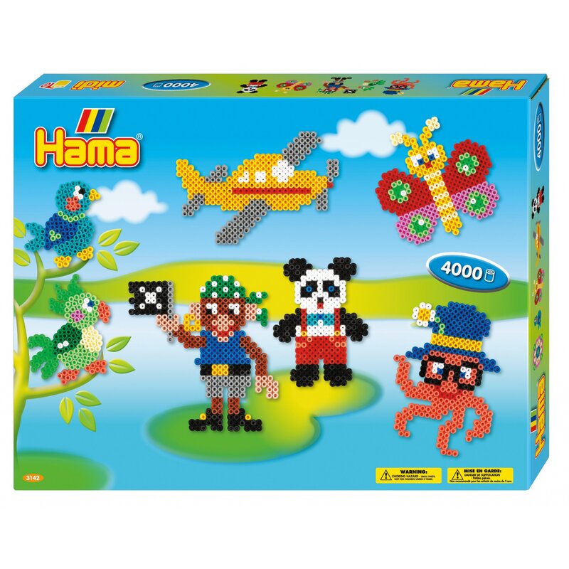 Hama - set margele de calcat insula in cutie, 4000 buc midi