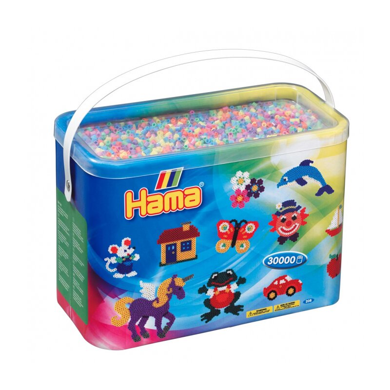Hama - set margele de calcat mix 6 culori pastel 1 model 1 midi