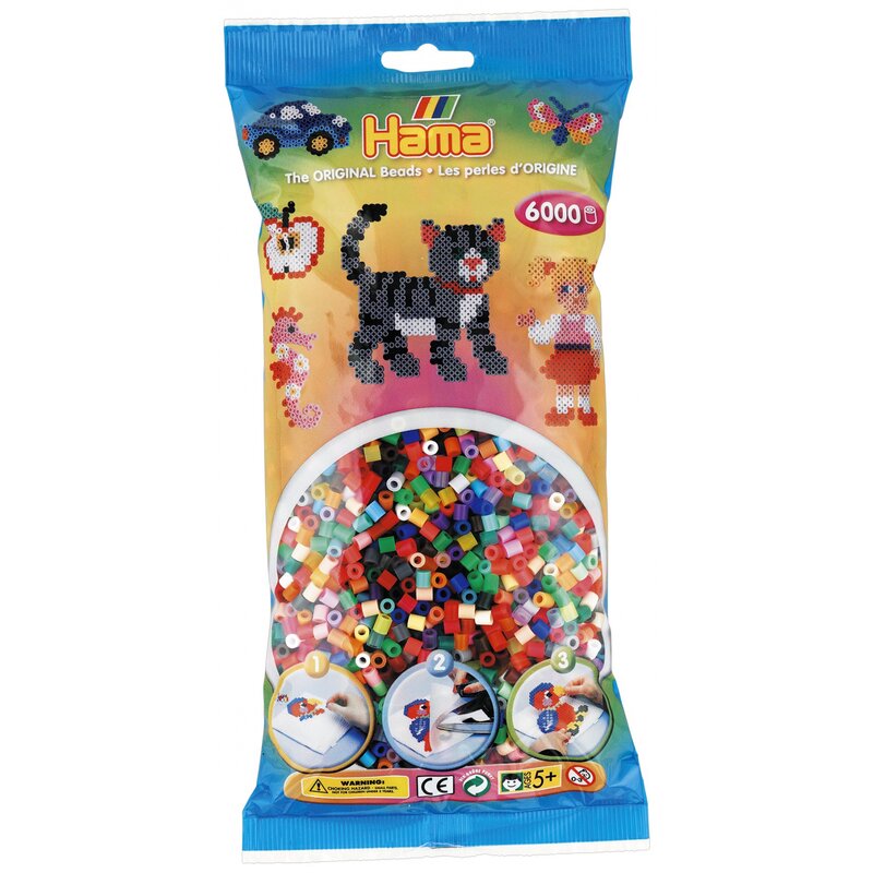Hama - set margele de calcat mix de 52 culori model 4 midi