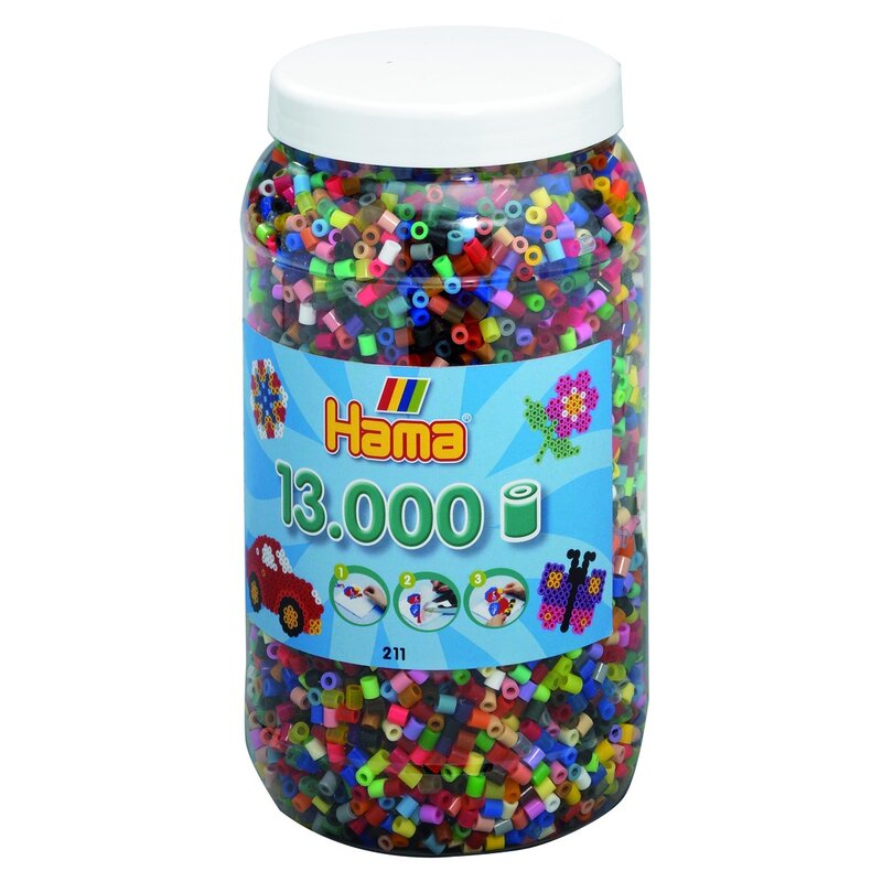 Hama - set margele de calcat mix de 52 culori model 1 midi