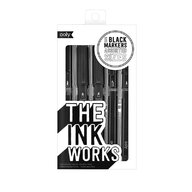Markere negre The Ink Works - Set de 5 dimensiuni diferite