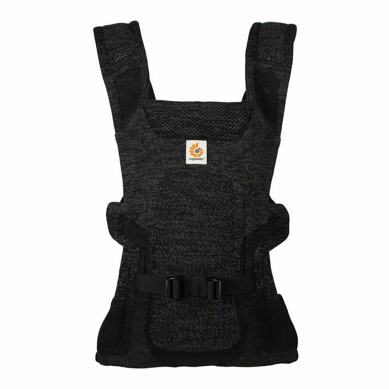 Ergobaby - marsupiu ergonomic aerloom , charcoal, din poliester, 3 pozitii, negru