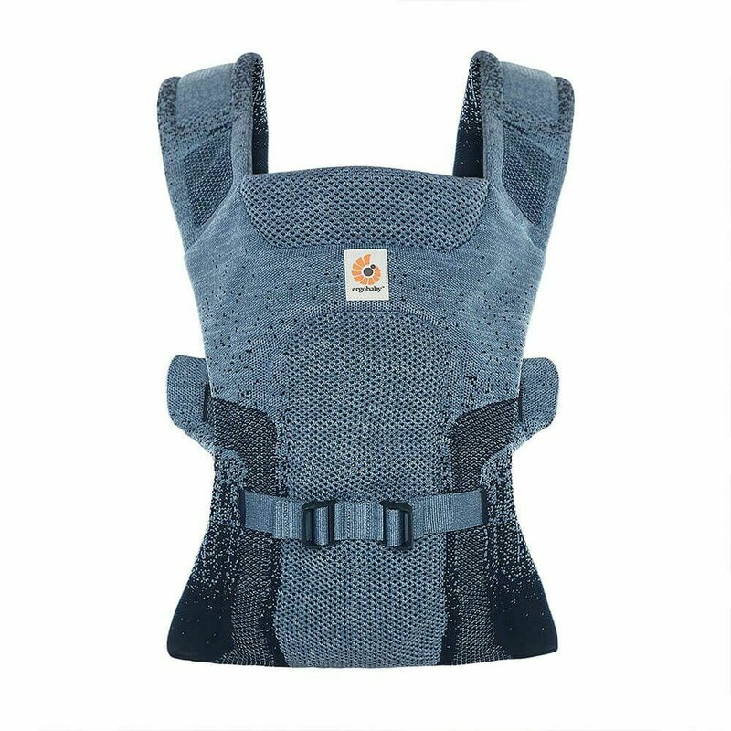 Ergobaby - marsupiu ergonomic aerloom , ocean, din poliester, 3 pozitii, albastru