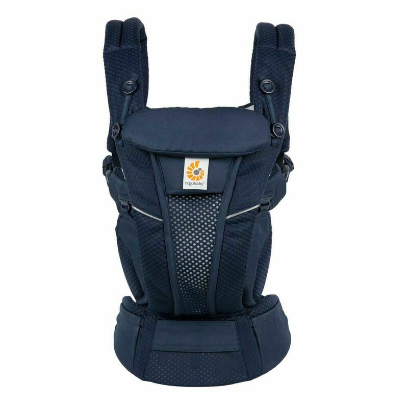 Ergobaby - marsupiu ergonomic omni breeze , midnight, din poliester, 4 pozitii, albastru