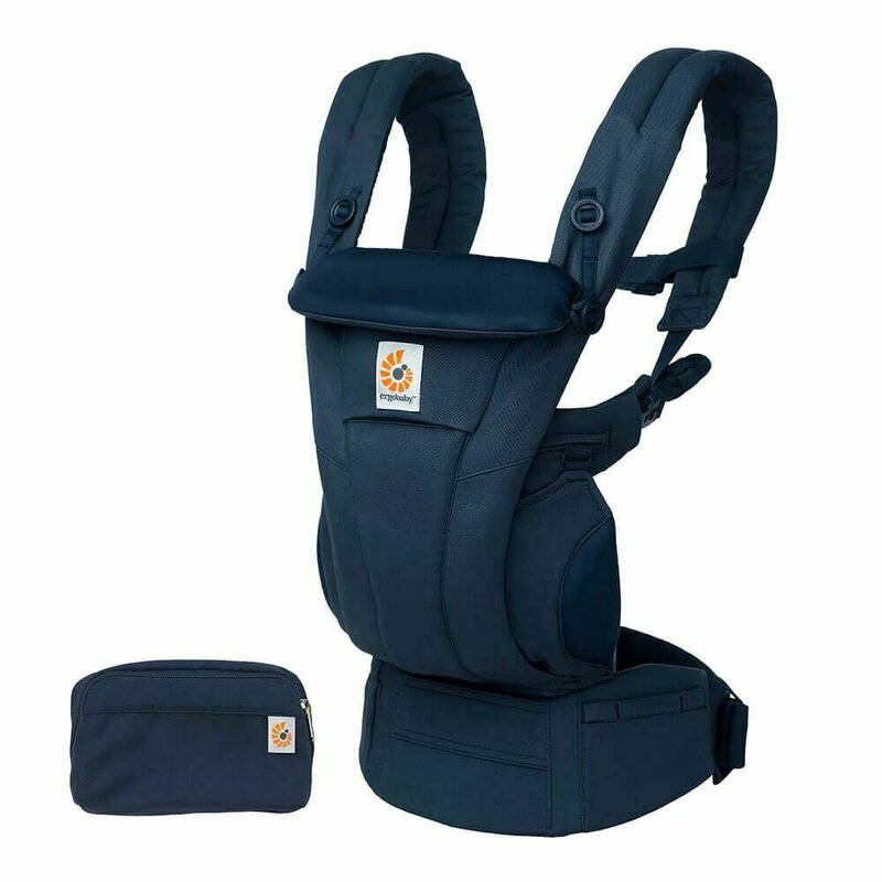 Ergobaby - marsupiu ergonomic omni dream , midnight, din poliester, 4 pozitii, albastru