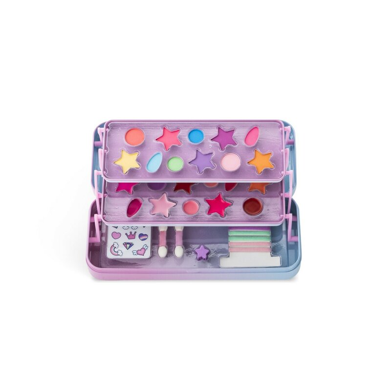 MARTINELIA LITTLE UNICORN TRUSA DE MACHIAJ IN CUTIE DE METAL CU 3 COMPARTIMENTE