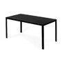 Masa de Gradina, 6 persoane, 156 X 78 cm, otel vopsit cu pulbere, imita lemnul, Modern Home, Black - 1