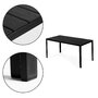Masa de Gradina, 6 persoane, 156 X 78 cm, otel vopsit cu pulbere, imita lemnul, Modern Home, Black - 4
